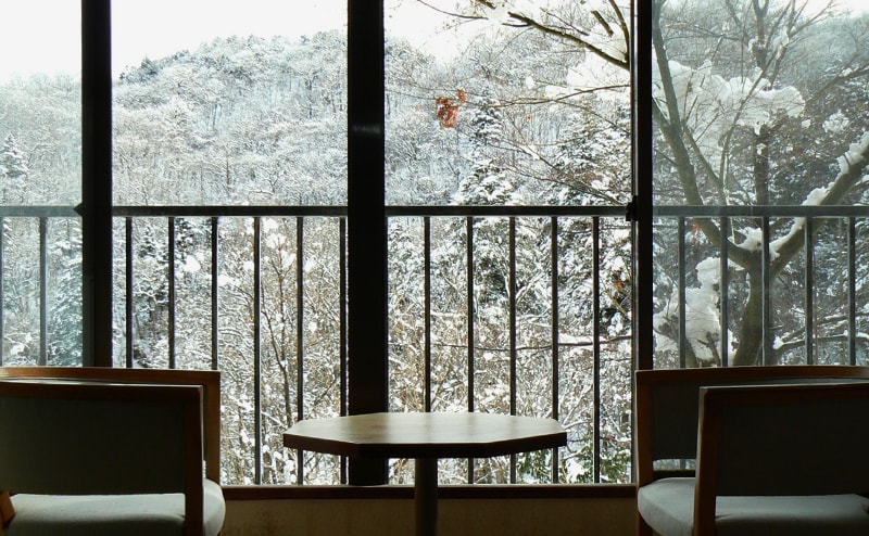 客室からの冬景色